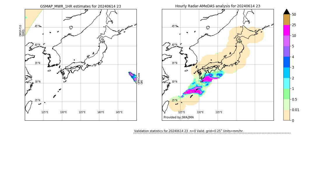 GSMaP MWR validation image. 2024/06/14 23