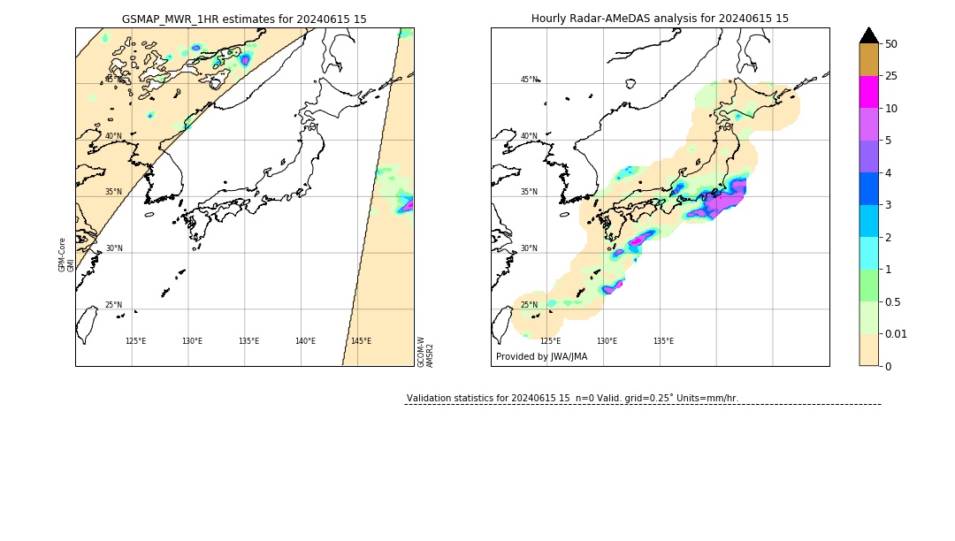 GSMaP MWR validation image. 2024/06/15 15