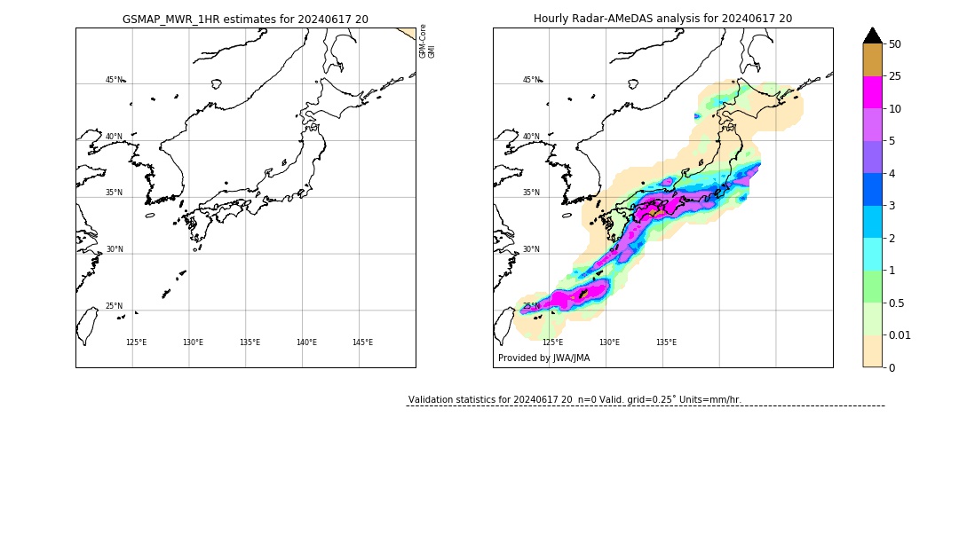 GSMaP MWR validation image. 2024/06/17 20