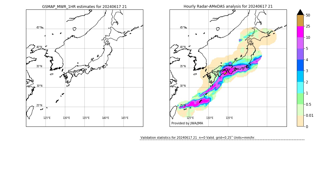 GSMaP MWR validation image. 2024/06/17 21