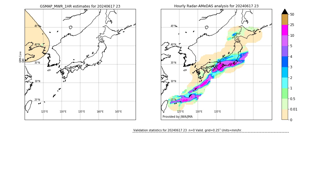 GSMaP MWR validation image. 2024/06/17 23