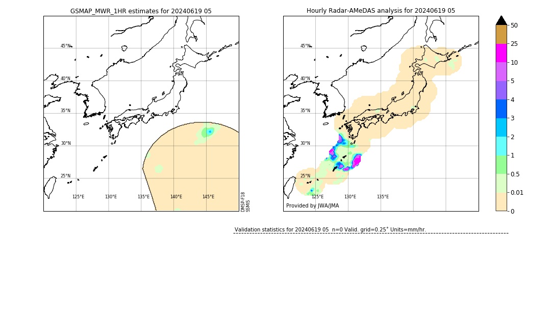 GSMaP MWR validation image. 2024/06/19 05