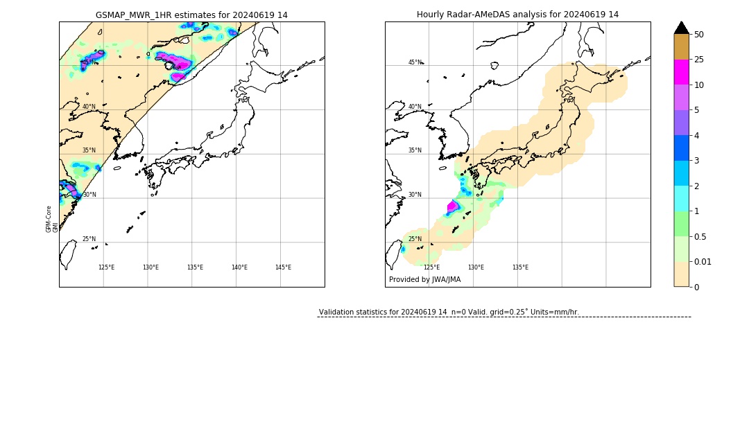 GSMaP MWR validation image. 2024/06/19 14