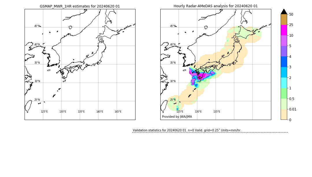 GSMaP MWR validation image. 2024/06/20 01