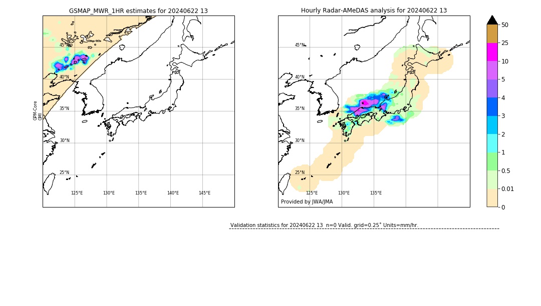 GSMaP MWR validation image. 2024/06/22 13