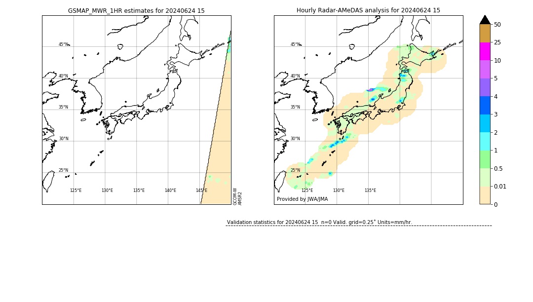 GSMaP MWR validation image. 2024/06/24 15