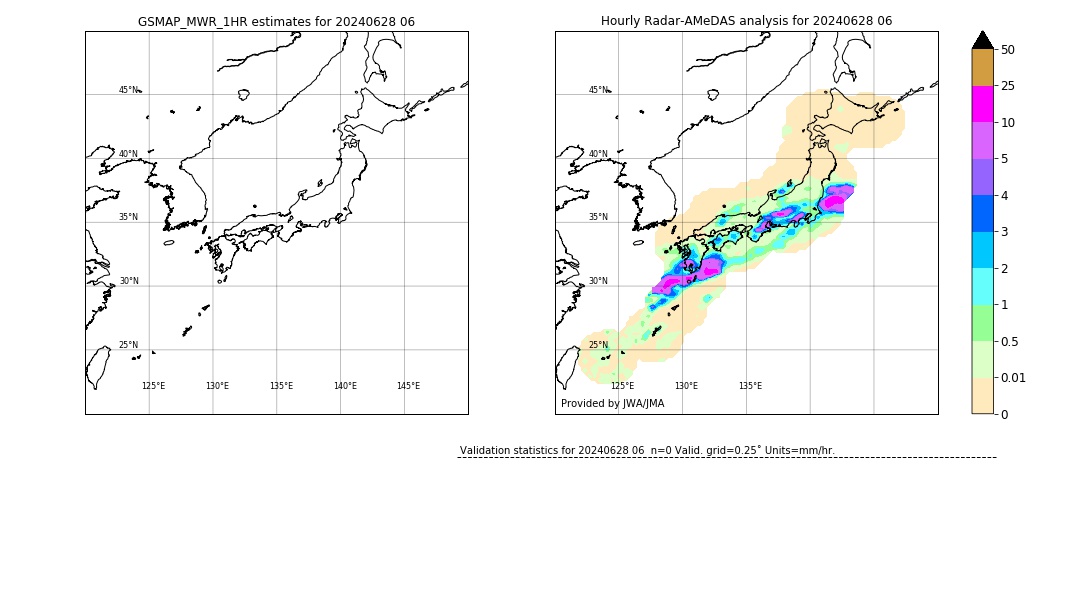 GSMaP MWR validation image. 2024/06/28 06