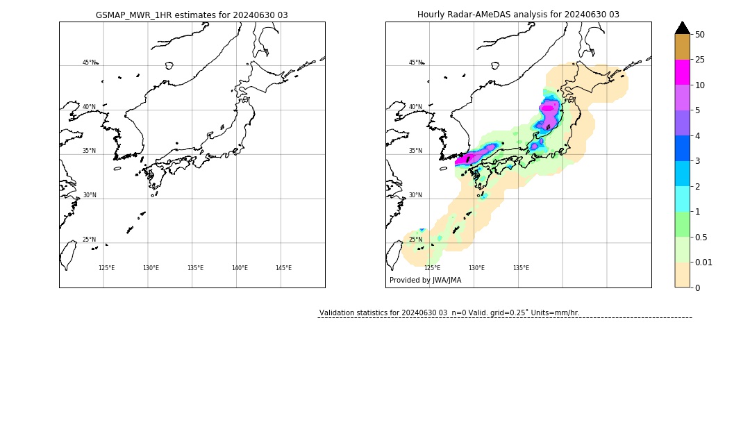 GSMaP MWR validation image. 2024/06/30 03