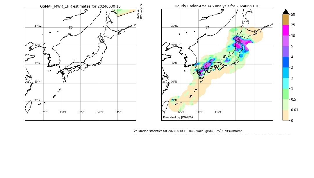 GSMaP MWR validation image. 2024/06/30 10