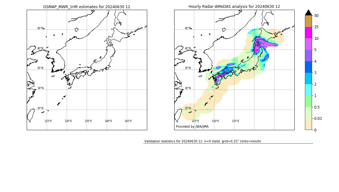 GSMaP MWR validation image. 2024/06/30 12