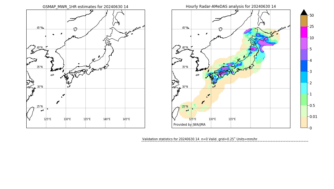 GSMaP MWR validation image. 2024/06/30 14