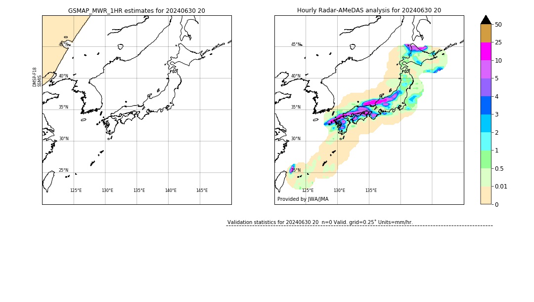 GSMaP MWR validation image. 2024/06/30 20