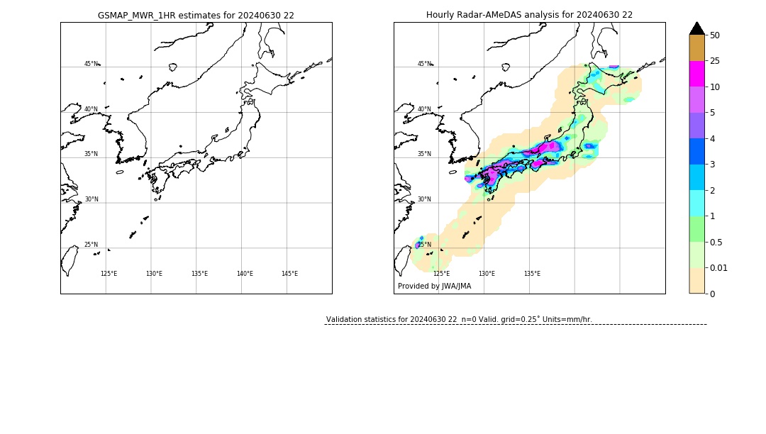 GSMaP MWR validation image. 2024/06/30 22