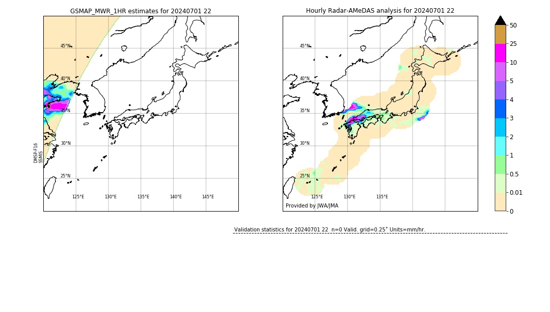 GSMaP MWR validation image. 2024/07/01 22