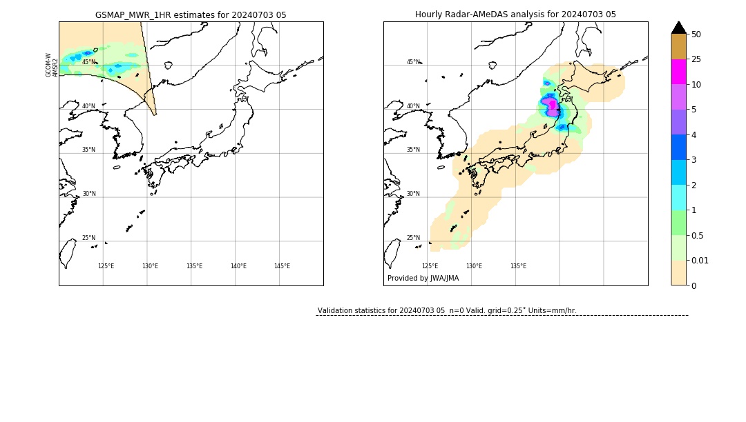 GSMaP MWR validation image. 2024/07/03 05