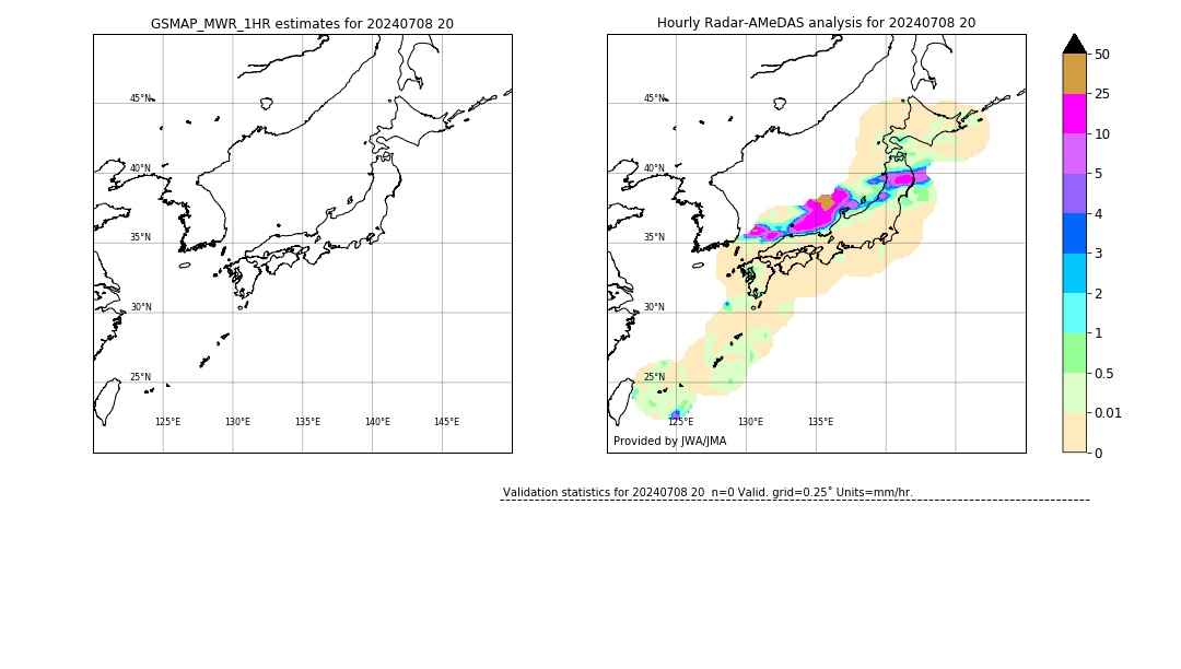 GSMaP MWR validation image. 2024/07/08 20