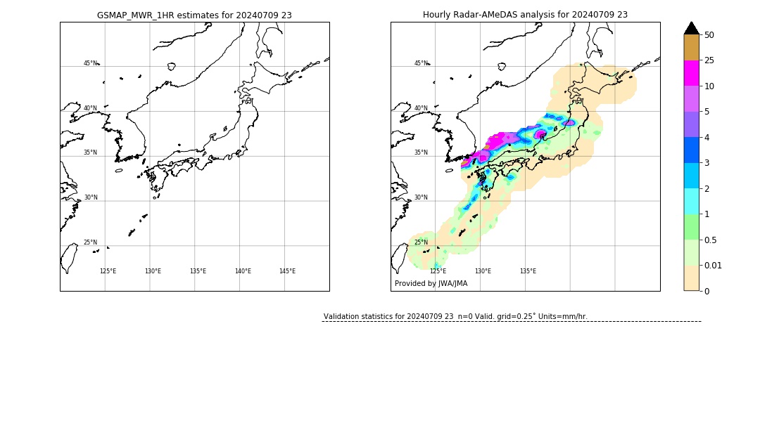 GSMaP MWR validation image. 2024/07/09 23