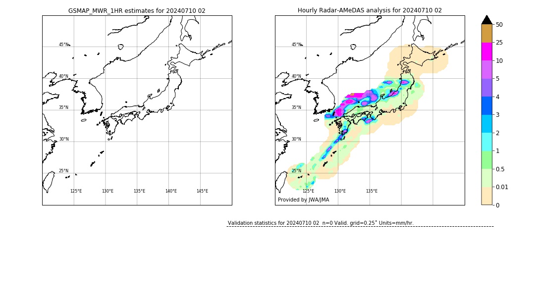 GSMaP MWR validation image. 2024/07/10 02