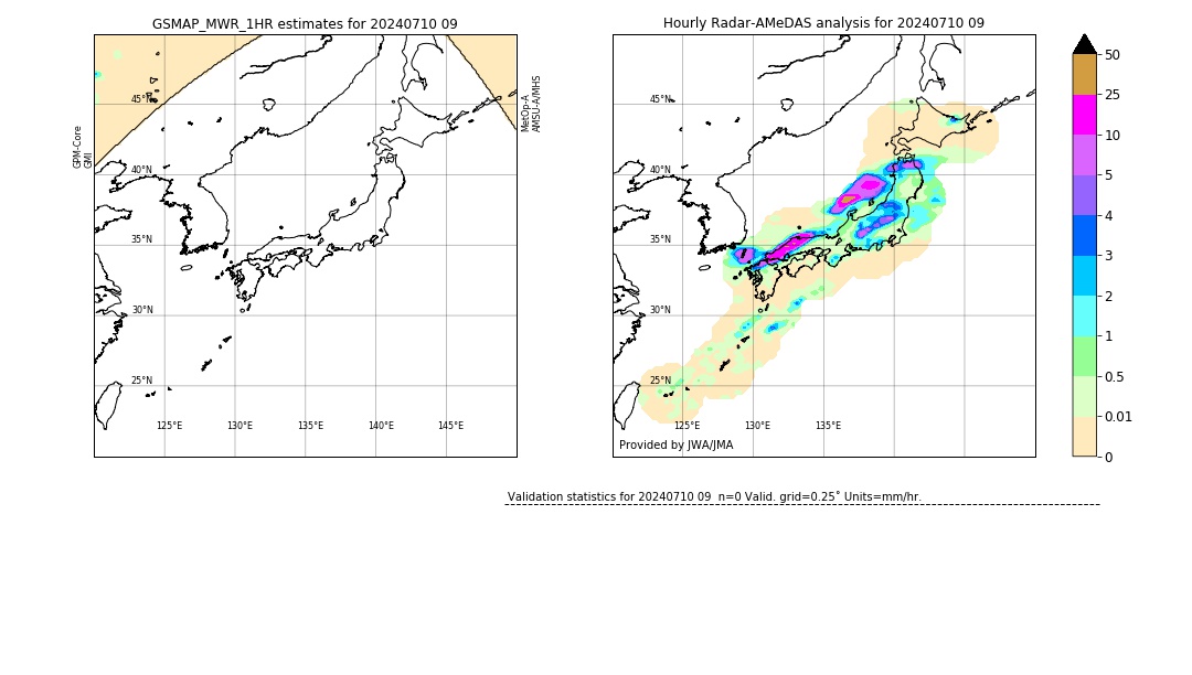 GSMaP MWR validation image. 2024/07/10 09