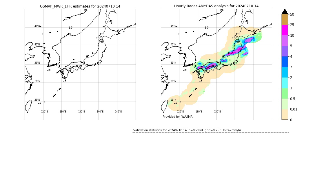 GSMaP MWR validation image. 2024/07/10 14