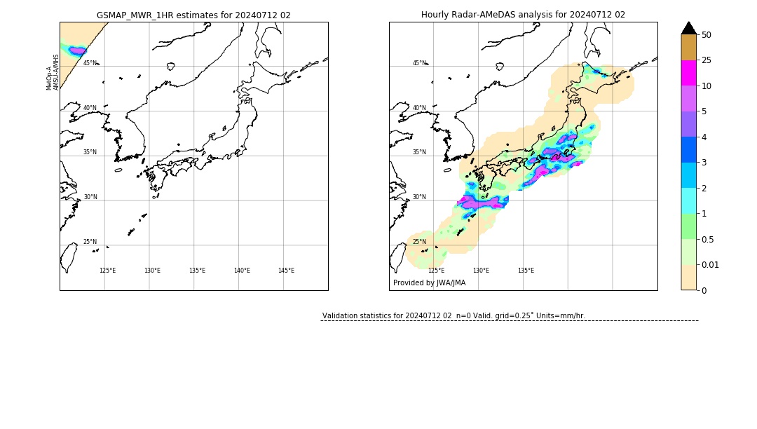 GSMaP MWR validation image. 2024/07/12 02