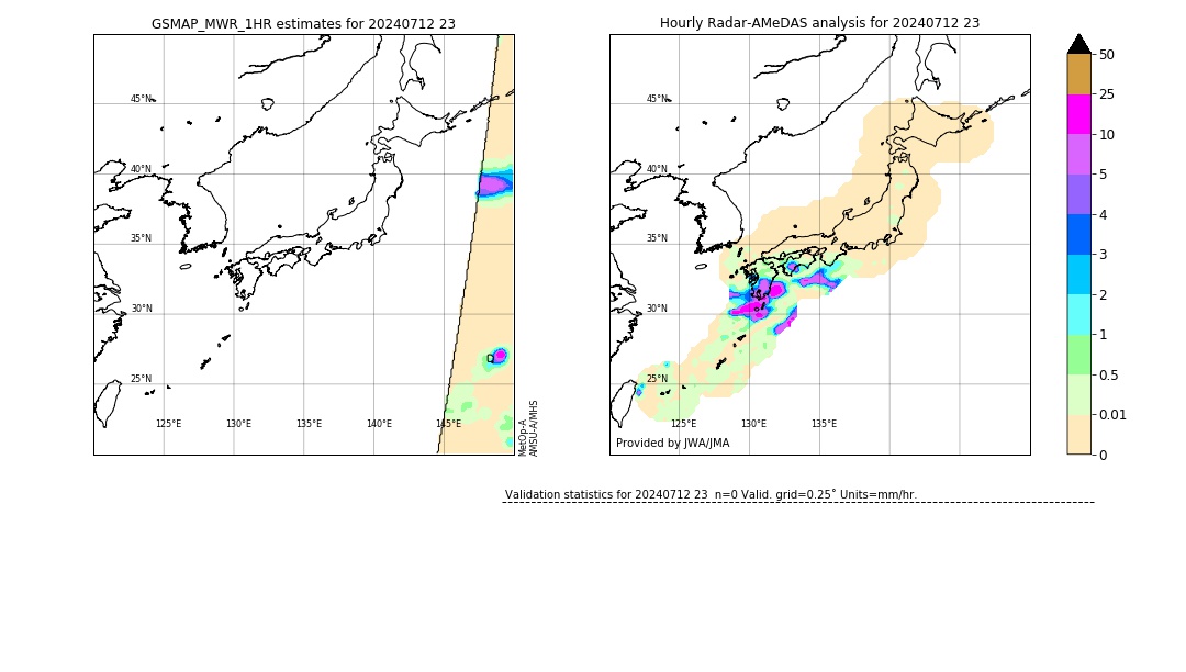 GSMaP MWR validation image. 2024/07/12 23