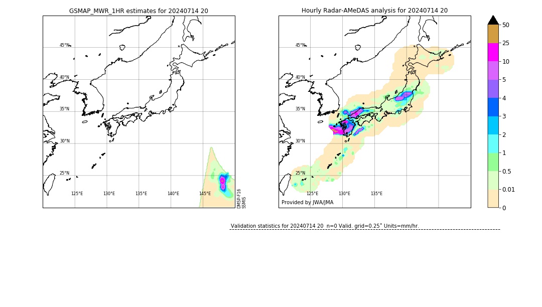 GSMaP MWR validation image. 2024/07/14 20