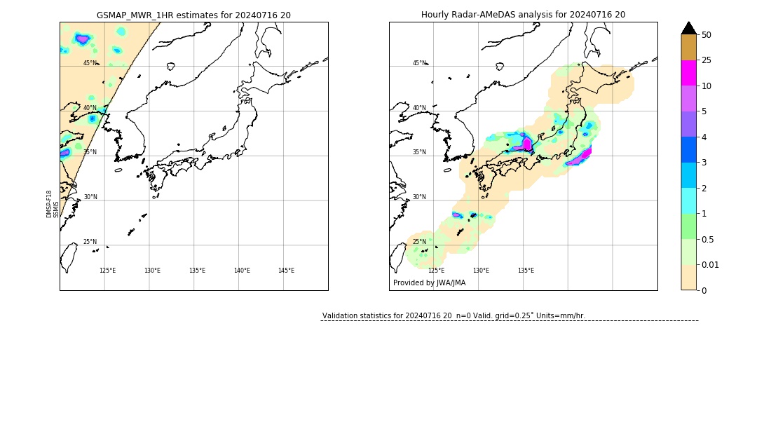 GSMaP MWR validation image. 2024/07/16 20