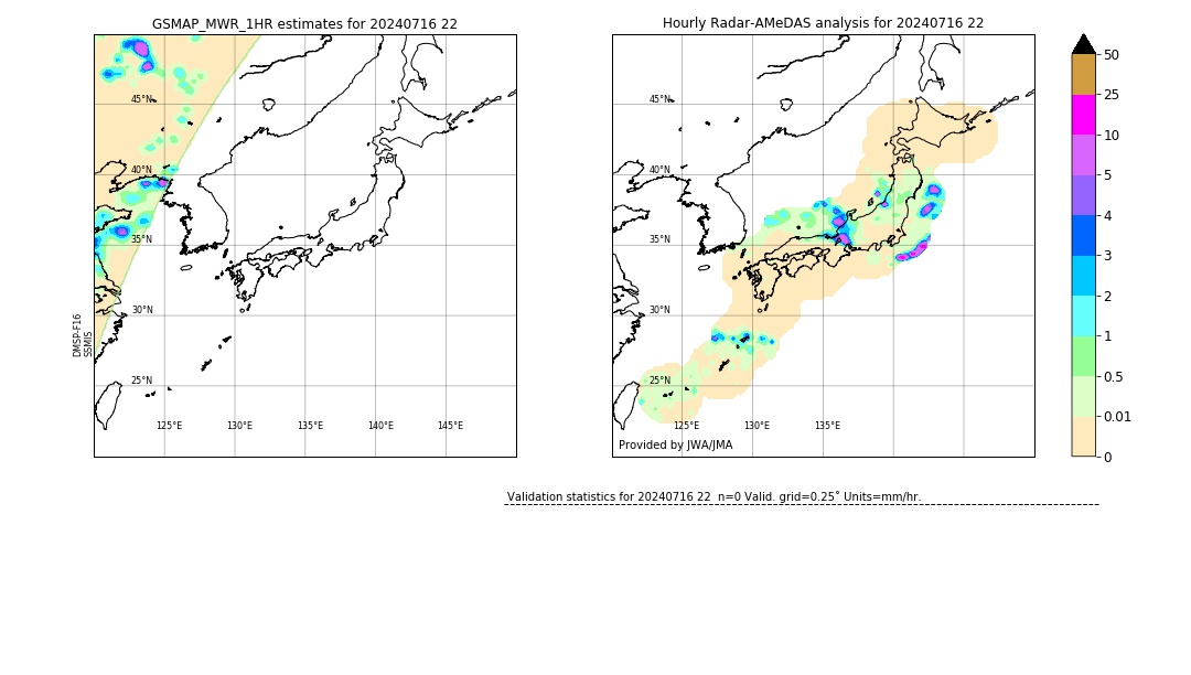 GSMaP MWR validation image. 2024/07/16 22