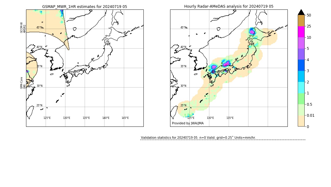 GSMaP MWR validation image. 2024/07/19 05