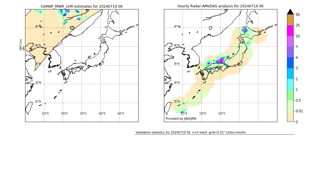 GSMaP MWR validation image. 2024/07/19 06