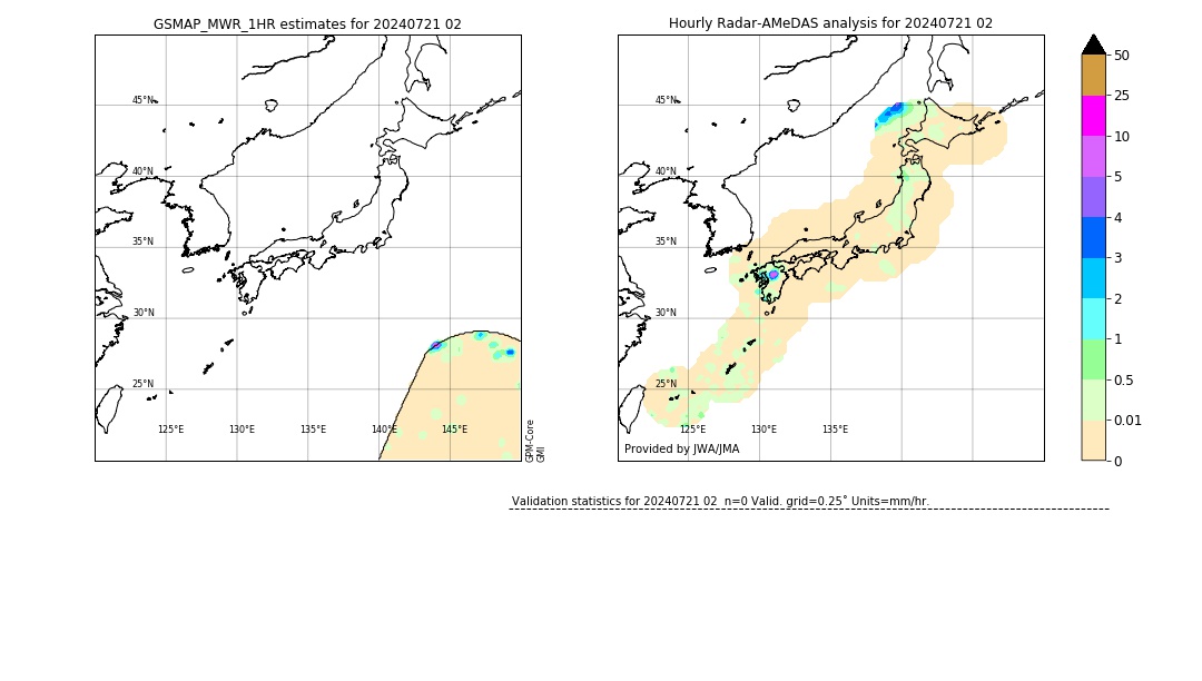 GSMaP MWR validation image. 2024/07/21 02