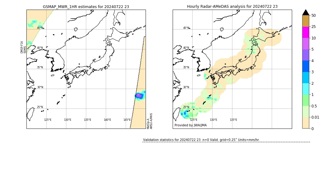 GSMaP MWR validation image. 2024/07/22 23