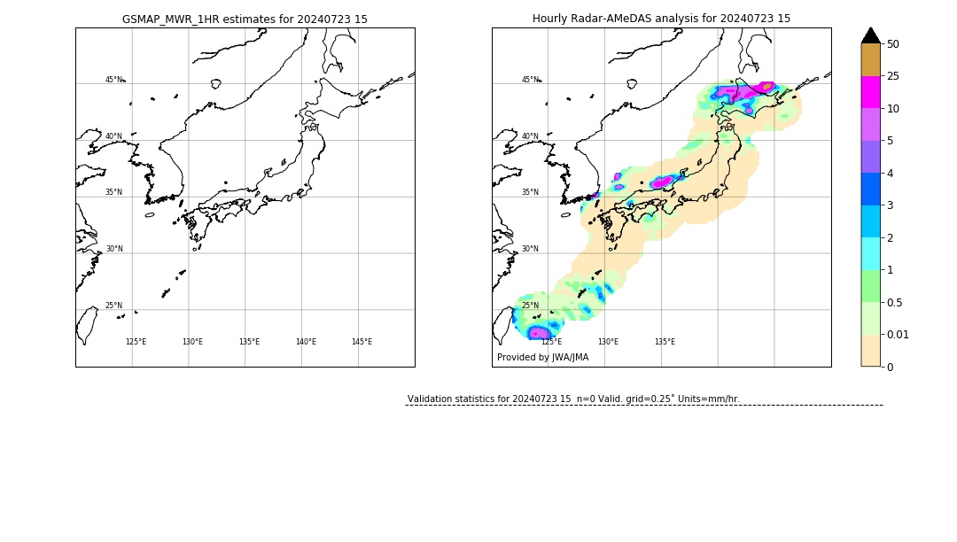 GSMaP MWR validation image. 2024/07/23 15