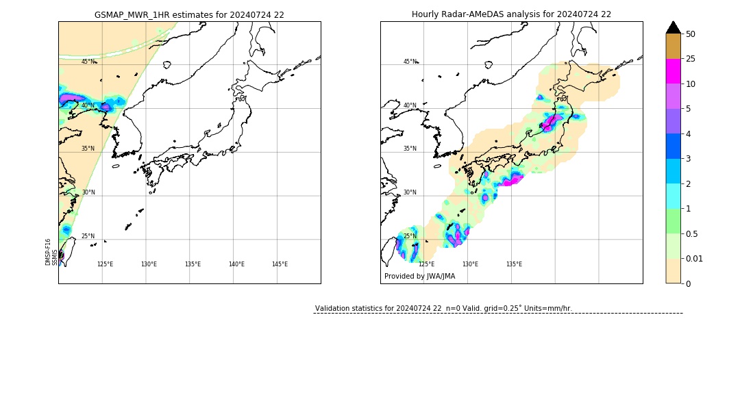 GSMaP MWR validation image. 2024/07/24 22