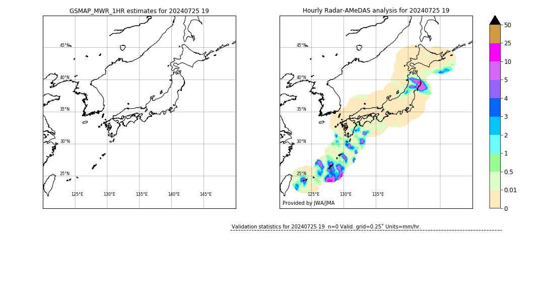 GSMaP MWR validation image. 2024/07/25 19