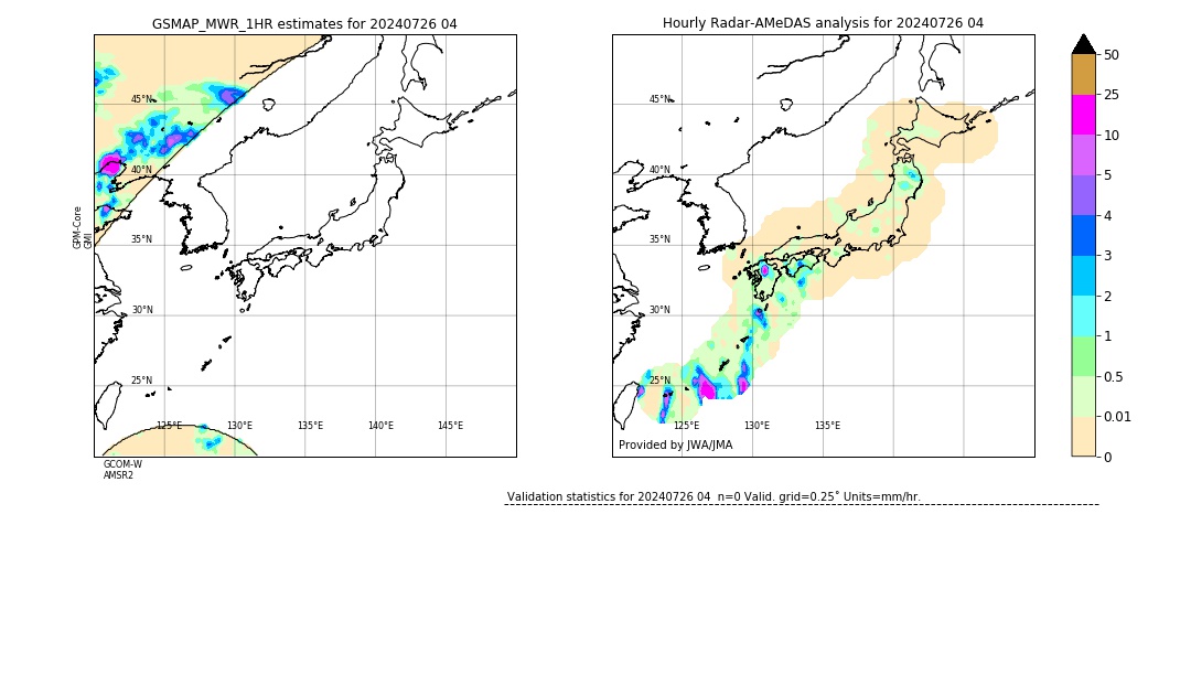 GSMaP MWR validation image. 2024/07/26 04