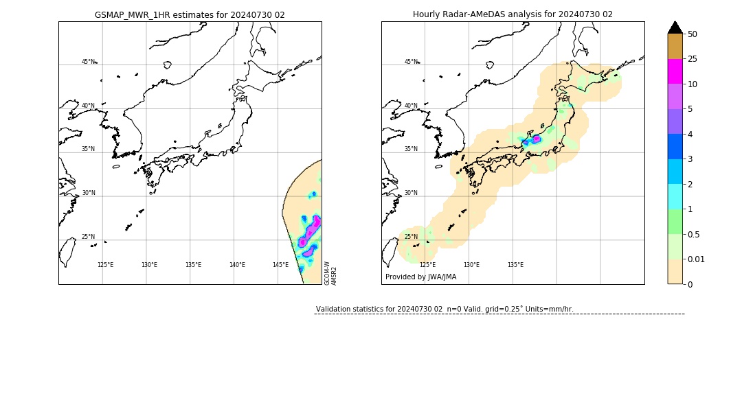 GSMaP MWR validation image. 2024/07/30 02