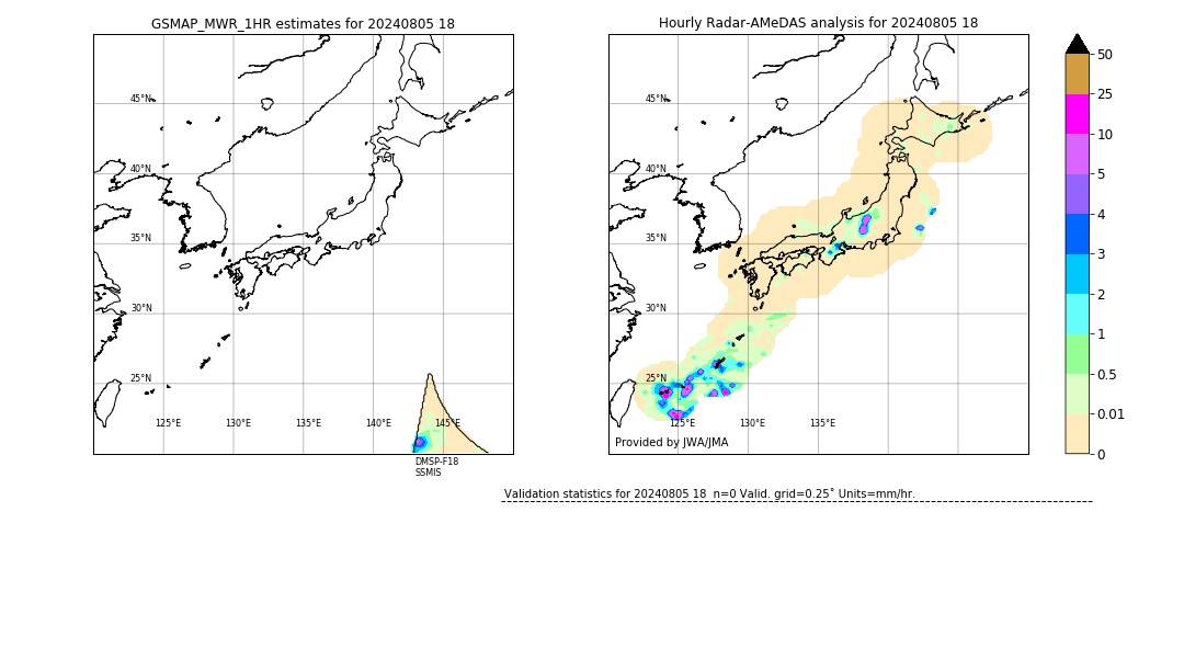 GSMaP MWR validation image. 2024/08/05 18