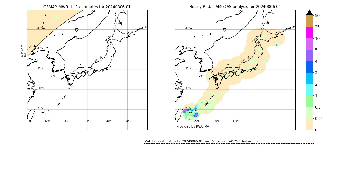 GSMaP MWR validation image. 2024/08/06 01