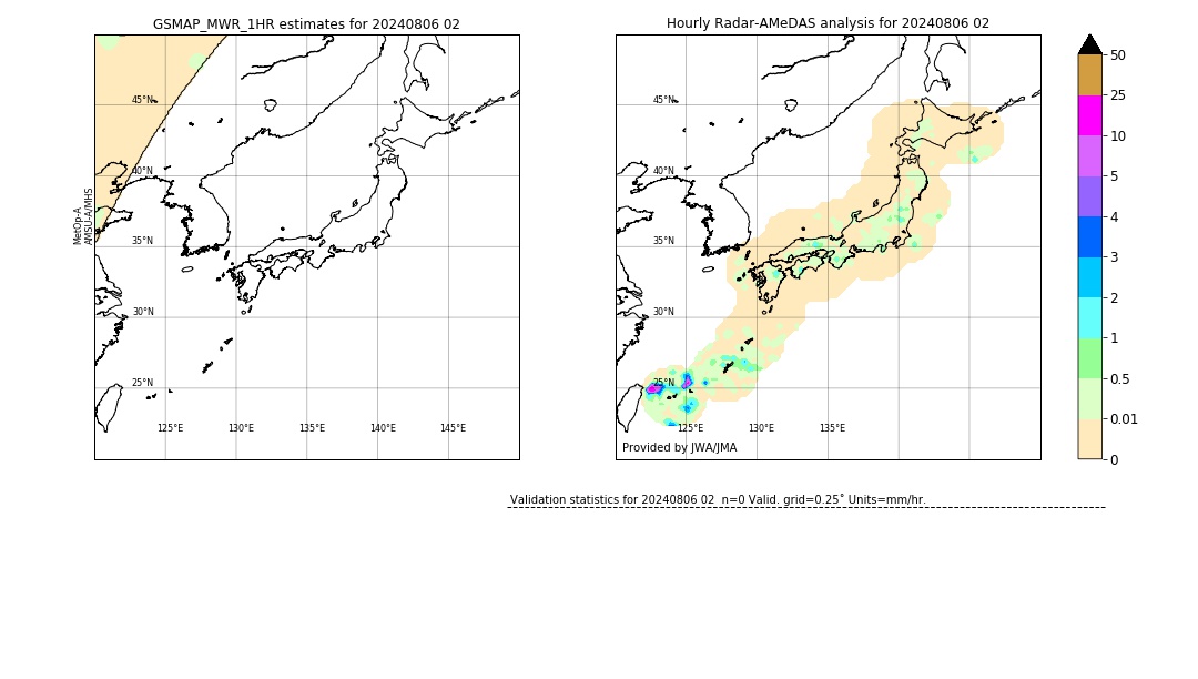 GSMaP MWR validation image. 2024/08/06 02