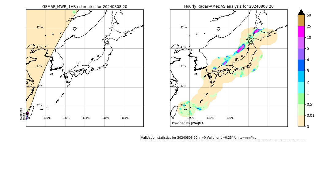 GSMaP MWR validation image. 2024/08/08 20