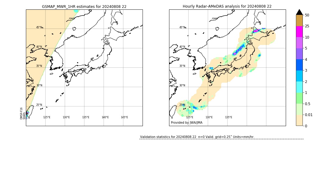 GSMaP MWR validation image. 2024/08/08 22