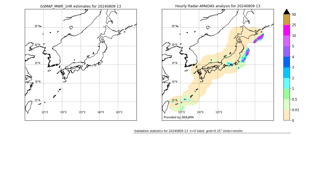 GSMaP MWR validation image. 2024/08/09 13