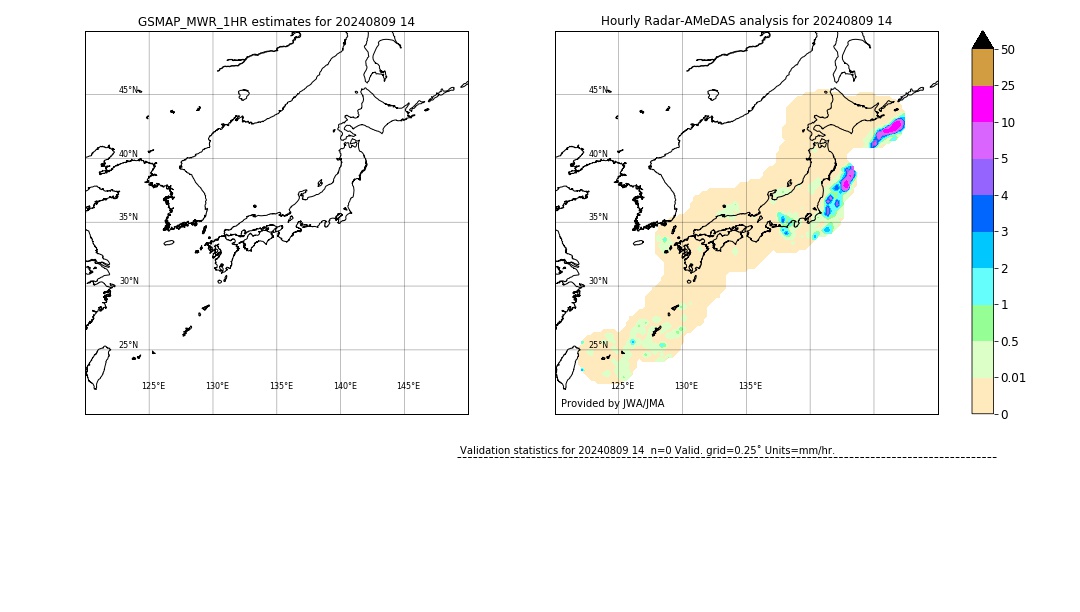 GSMaP MWR validation image. 2024/08/09 14