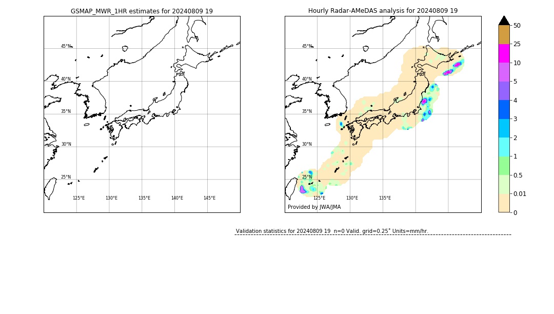 GSMaP MWR validation image. 2024/08/09 19