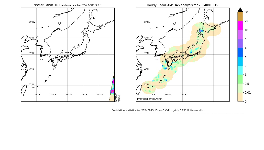 GSMaP MWR validation image. 2024/08/13 15