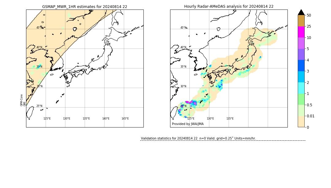 GSMaP MWR validation image. 2024/08/14 22