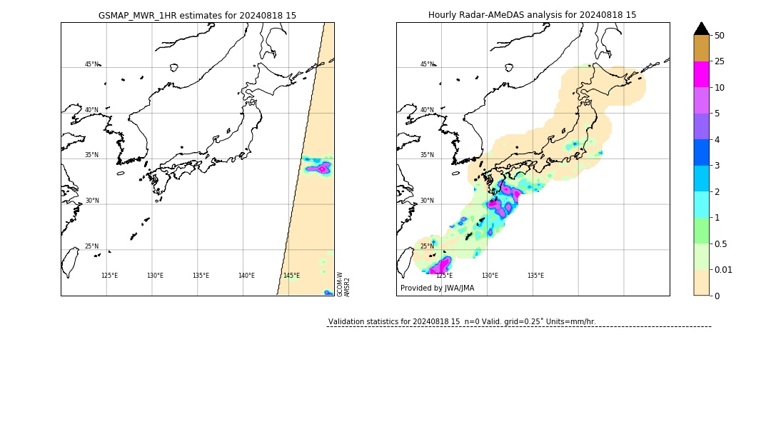 GSMaP MWR validation image. 2024/08/18 15