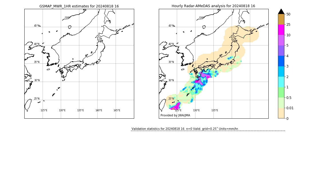 GSMaP MWR validation image. 2024/08/18 16